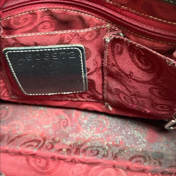 Vintage Brighton Black/ Crocodile Braided Handle Shoulder Bag - Picture 9 of 9